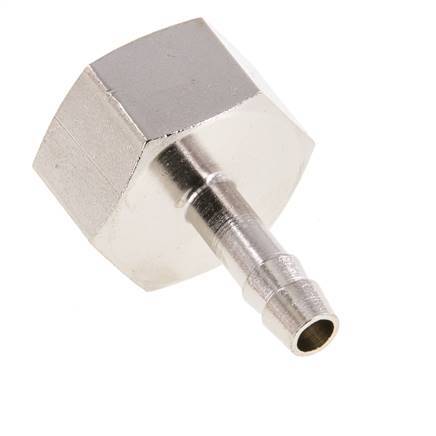 G 1/2'' x 6mm Nickel plated Brass Hose barb 16 Bar [2 Pieces]