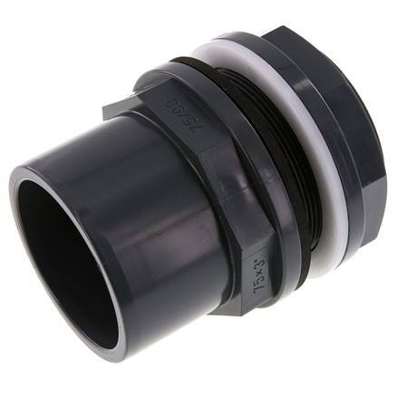 PVC Bulkhead Fitting Socket 75x90mm