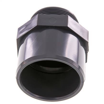 PVC Fitting Female Socket 63x75mm x Male G 2'' [2 Pieces]