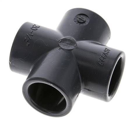 PVC Cross Fitting Socket 20x28mm