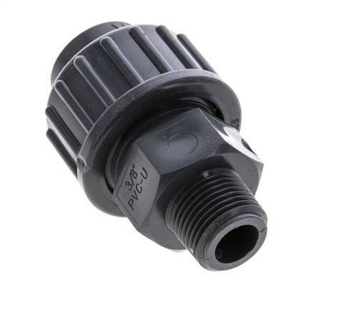 PVC Union Fitting Female Socket 16mm x Male R 3/8'' EPDM