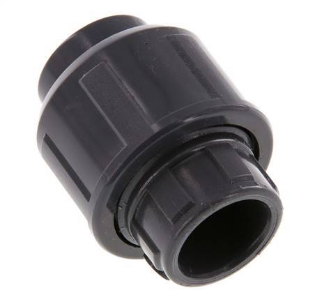 PVC Union Fitting Socket 16x34mm FKM [2 Pieces]