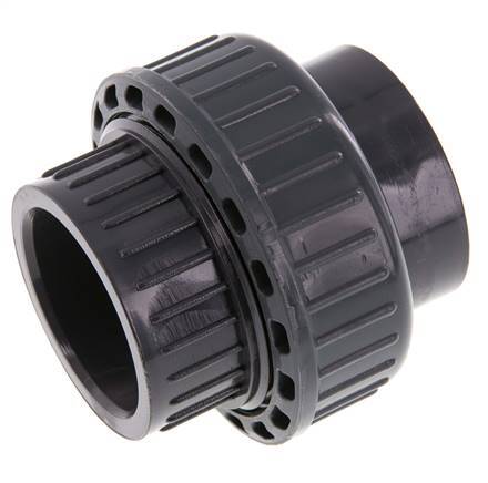 PVC Union Fitting Socket 40x75mm FKM