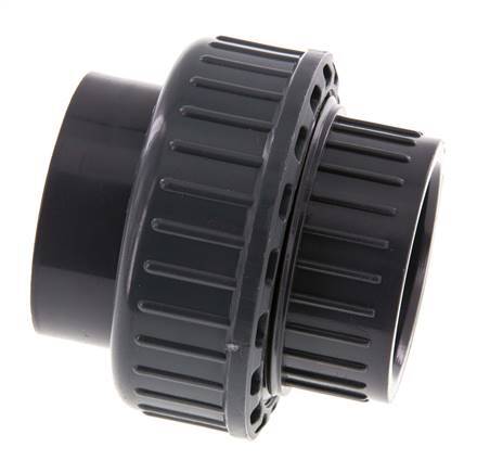 PVC Union Fitting Socket 40x75mm FKM
