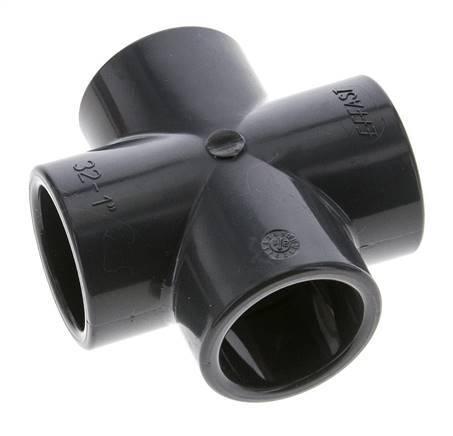 PVC Cross Fitting Socket 32x42mm