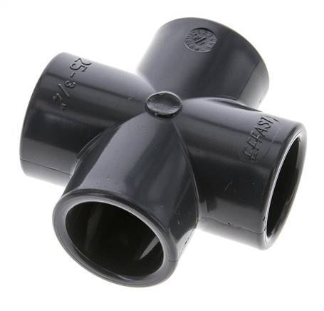 PVC Cross Fitting Socket 25x34mm