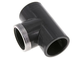 PVC Tee Fitting Female Socket 40mm x Female Rp1-1/4''