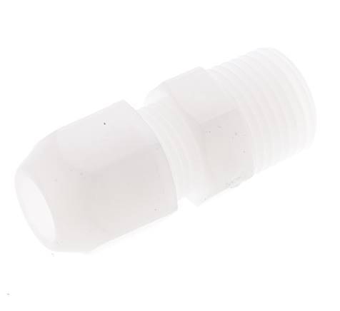 4x6mm & R1/4'' PP Elbow Hose Fitting with Male Threads 10bar/145psi [2 Pieces]
