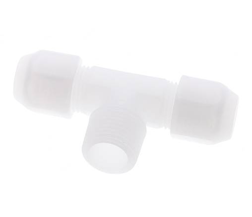 10x12mm & R1/2'' PP T-Shape Hose Fitting with Male Threads 10bar/145psi