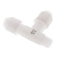 4x6mm & R1/8'' PVDF Right Angle Tee Hose Fitting with Male Threads 10bar/145psi