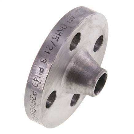 Welding Neck Flange DN15-PN40 21.3mm Black Steel DIN 2635 And EN 1092-1 (Type 11)