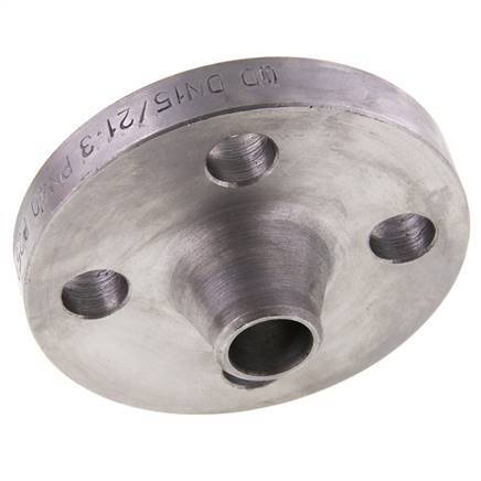 Welding Neck Flange DN15-PN40 21.3mm Black Steel DIN 2635 And EN 1092-1 (Type 11)