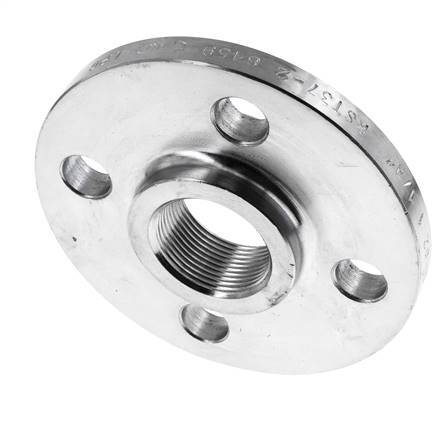Threaded Flange DN80-PN16 Rp 3'' Zinc-Plated Steel DIN 2566 And EN 1092-1 (Type 13)