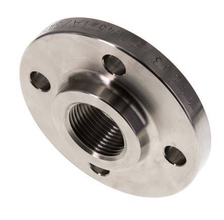 Threaded Flange DN25-PN6 Rp 1'' Stainless Steel 1.4571 DIN 2565 And EN 1092-1 (Type 13)