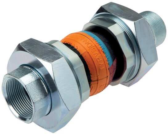 Threaded Rubber Expansion Joint DN40 R 1-1/2'' (Male)-G 1-1/2'' (Female) NBR