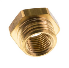 M14x1.5 Male x M10x1 Female Brass Reducing Nipple 16bar (232psi) [2 Pieces]