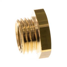 M14x1.5 Male x M10x1 Female Brass Reducing Nipple 16bar (232psi) [2 Pieces]