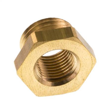 M14x1.5 Male x M10x1 Female Brass Reducing Nipple 16bar (232psi) [2 Pieces]