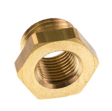 M14x1.5 Male x M10x1 Female Brass Reducing Nipple 16bar (232psi) [2 Pieces]