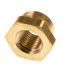 M14x1.5 Male x M10x1 Female Brass Reducing Nipple 16bar (232psi) [2 Pieces]