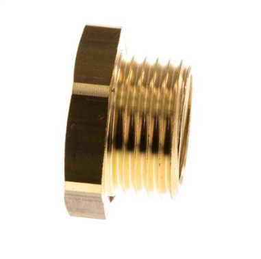 M18x1.5 Male x M14x1.5 Female Brass Reducing Nipple 16bar (232psi) [2 Pieces]