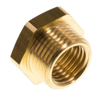 M18x1.5 Male x M14x1.5 Female Brass Reducing Nipple 16bar (232psi) [2 Pieces]