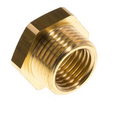 M18x1.5 Male x M14x1.5 Female Brass Reducing Nipple 16bar (232psi) [2 Pieces]