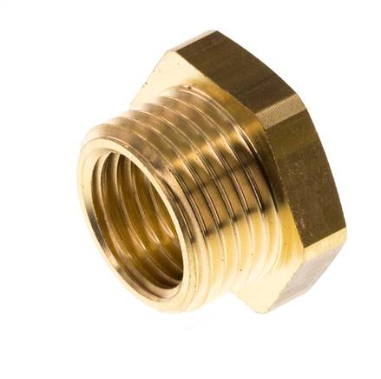M18x1.5 Male x M14x1.5 Female Brass Reducing Nipple 16bar (232psi) [2 Pieces]