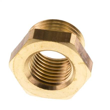M18x1.5 Male x M14x1.5 Female Brass Reducing Nipple 16bar (232psi) [2 Pieces]