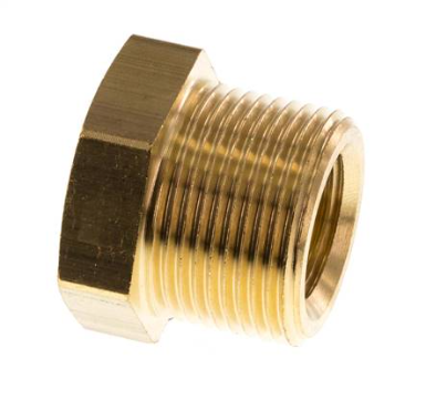 M24x1.5 Male x M16x1.5 Female Brass Reducing Nipple 16bar (232psi)