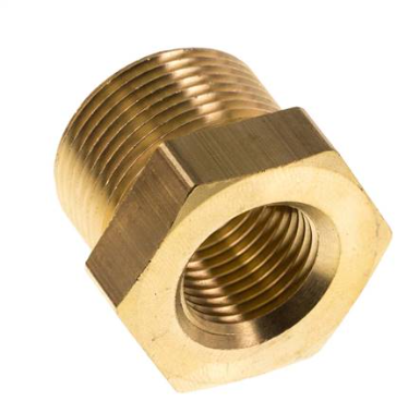 M24x1.5 Male x M16x1.5 Female Brass Reducing Nipple 16bar (232psi)