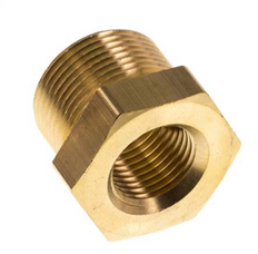 M24x1.5 Male x M16x1.5 Female Brass Reducing Nipple 16bar (232psi)