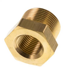 M24x1.5 Male x M16x1.5 Female Brass Reducing Nipple 16bar (232psi)