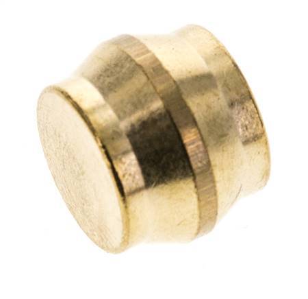 22mm Brass Closing Plug for Compression Ring Fittings 54 Bar DIN EN 1254-2