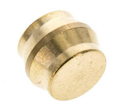 15mm Brass Closing Plug for Compression Ring Fittings 82 Bar DIN EN 1254-2