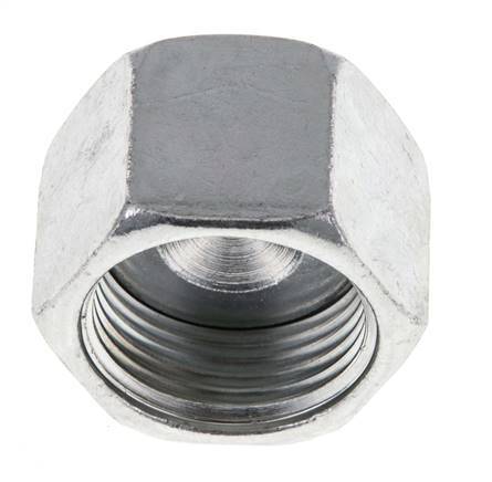 UN 1-3/16''-12 Zinc plated Steel End cap ORFS 400 Bar