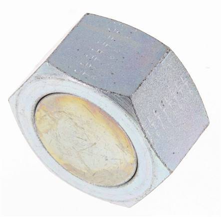 UN 1-11/16''-12 Zinc plated Steel End cap ORFS 250 Bar