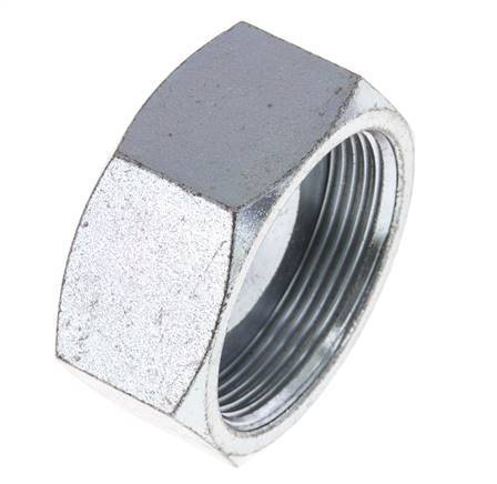 UN 2''-12 Zinc plated Steel End cap ORFS 250 Bar