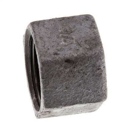 Rp 3/4'' Zinc plated Cast iron End cap 25 Bar [5 Pieces]