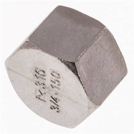 3/4'' NPT Stainless steel End cap 16 Bar