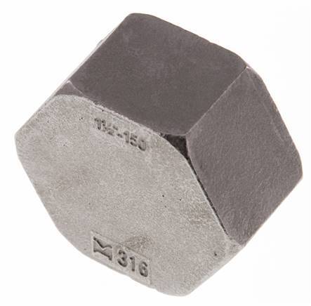 Rp 1 1/2'' Stainless steel End cap 16 Bar