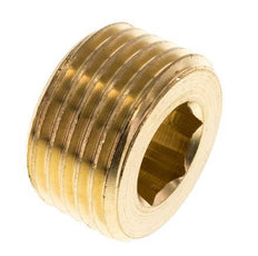 1/2'' Brass Closing plug with Inner Hex without collar 16 Bar [5 Pieces]