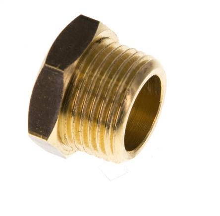 G 3/8'' Brass Closing plug with Outer Hex 16 Bar [5 Pieces]