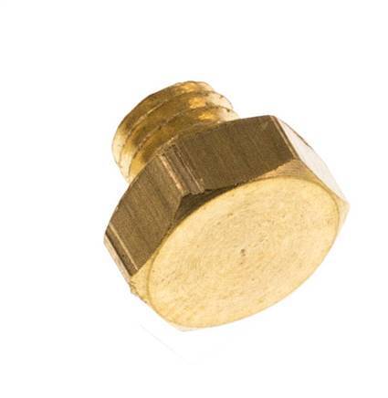 M5 Brass Closing plug with Outer Hex 16 Bar [10 Pieces]