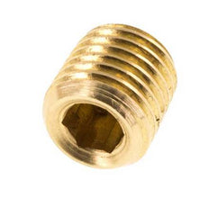 M8x1 Brass Closing plug with Inner Hex without collar (conical) 16 Bar [5 Pieces]