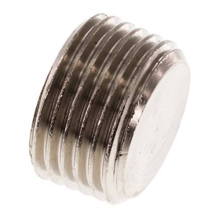 1/2'' Nickel plated Brass Closing plug with Inner Hex without collar 16 Bar [5 Pieces]