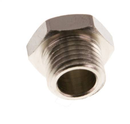 G 1/4'' Nickel plated Brass Closing plug with Outer Hex 16 Bar [10 Pieces]