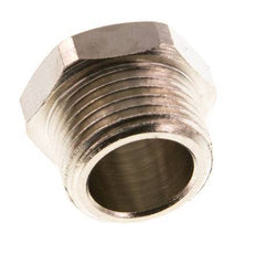 G 3/8'' Nickel plated Brass Closing plug with Outer Hex 16 Bar [5 Pieces]