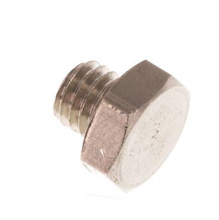 M5 Nickel plated Brass Closing plug with Outer Hex 16 Bar [10 Pieces]