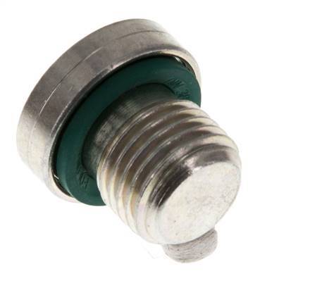 G 1/4'' Male Zinc plated Steel Closing plug with Inner Hex and FKM Seal 400 Bar [5 Pieces]